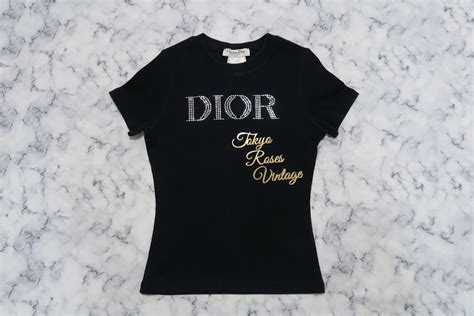 rhinestone dior shirt|Dior t-shirts for women.